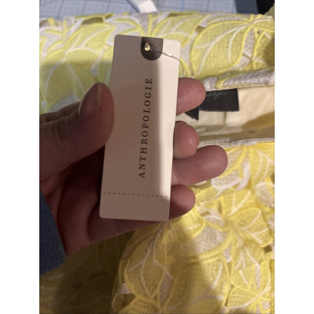 NWT Anthropologie Sunday in Brooklyn Overlay Maxi Floral Skirt yellow white XS - Picture 8 of 8